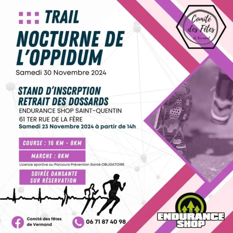 Inscription et Retrait des Dossards Trail de l'Oppidum à Saint-Quentin, Saint-Quentin, Endurance Shop
